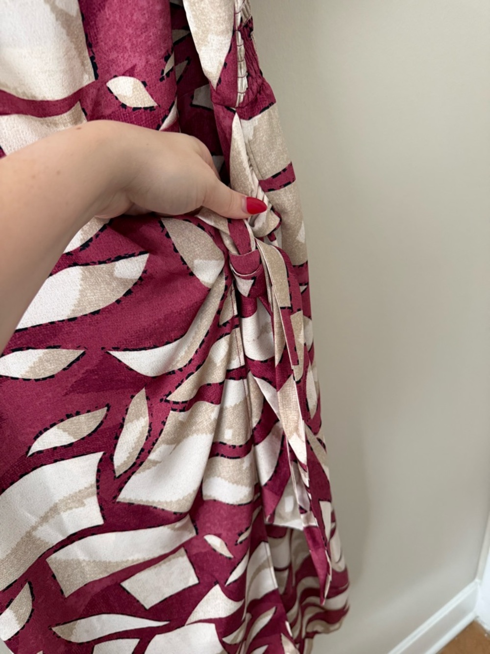 NWT - Nic + Zoe - Shadow Blocks Dress - Red Multi - Picture 10 of 15